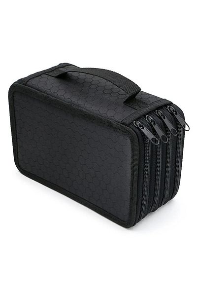 Choice Black-72 Hole 72 Holes Four Layers Pencil Case Large Capacity Kawaii Pen Storage Bag Korean Statione
