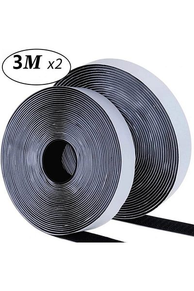 Choice 20mm Wide Black 3meter 1/3/5m Strong Self-adhesive Fastener Tape Hook And Loop Magic Nylon Sticker T