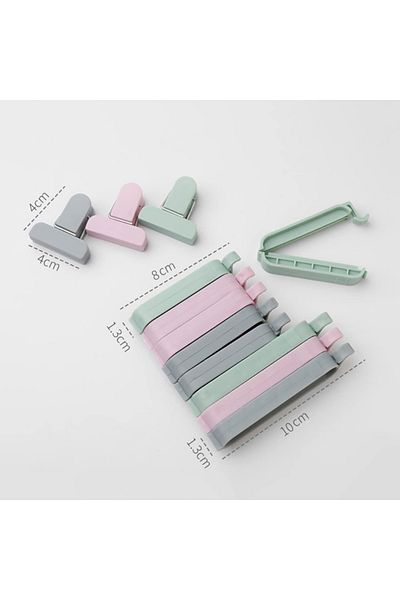 Choice 12pcs 1 Set Of 12 Snack Sealing Clips, Household Tools, Debris Bag Clips, Kitchen Bag Sealing Machin