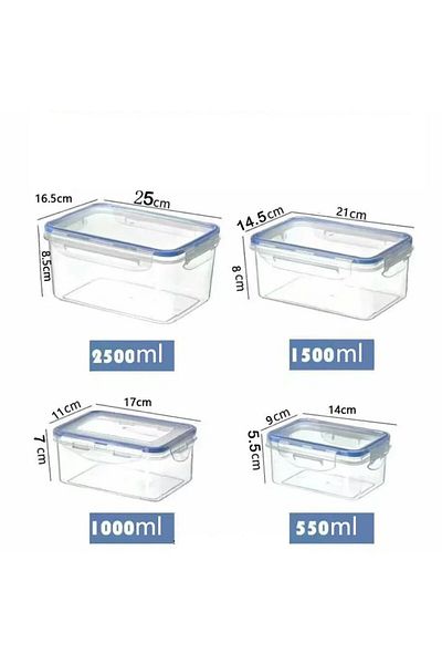 Choice Large Size White Sealed Rectangular Refrigerator Storage Box Microwave-heat