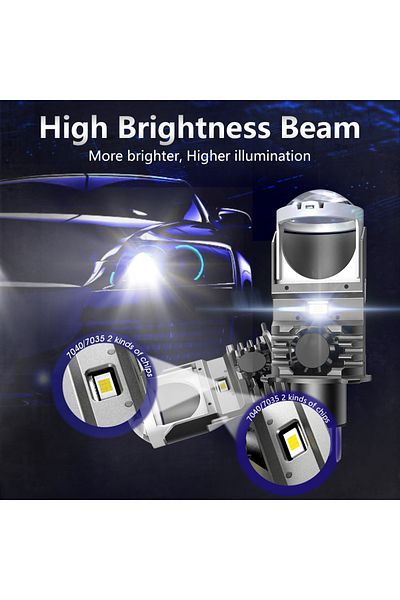 Choice Left-hand Drive H4/9003/hb2 Hi/lo 6000k Cold White 2 Piece Mini Lens Headlight Projector 12v 60w/bul