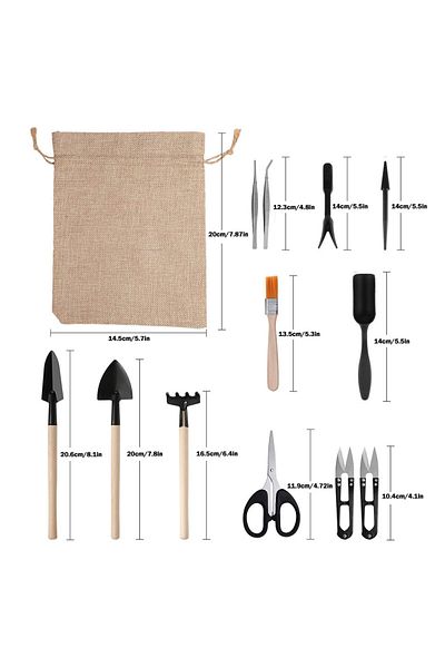 Choice 13pcs 13/16pcs Garden Succulent Plants Tools Mini Planter Kit With Repotting Mat For Indoor Miniatur