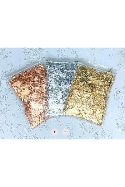 Choice Three Colors In Bags Gold And Silver Imitation Copper Foil Flash Foil Foil Nail Decoration Diy Loose