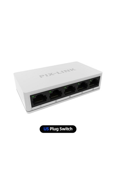 Choice Sw05-us Pix-link Sw05 Network Switches 5v Mini Ethernet 5 Port No-leds 10/100mbps Fast Wired Network