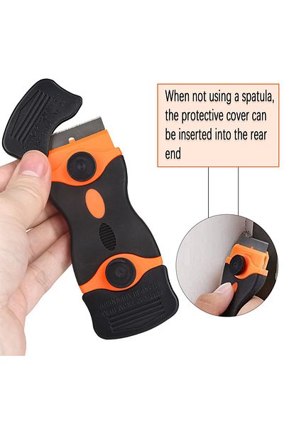 Choice 1knife 20 Blad Orangered Cleaning Scraper Window Glass Ceramic Scraper Two Kinds Blade Plastic Handl