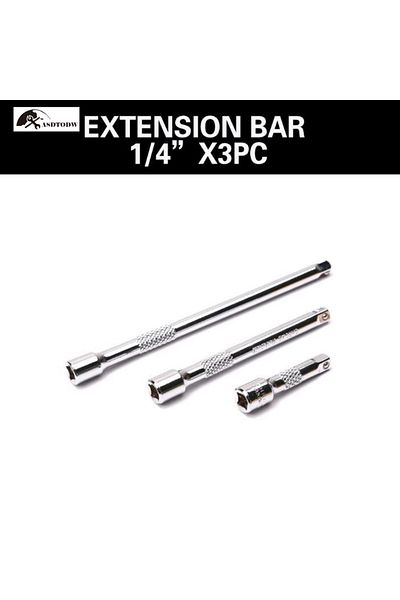 ASDTODW 3pcs 1-4 3-piece 1/4", 3/8" And 1/2" Drive Socket Extensions 9-piece Extension Bar Set