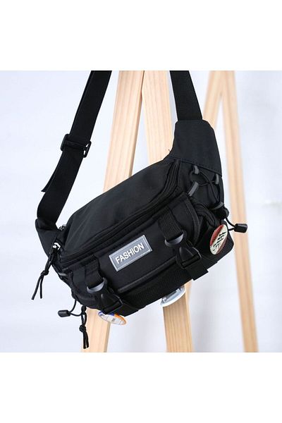 Choice No Badge Bblack Japanese Style Chest Bag New Trendy Brand Casual Crossbody Bag Ins Nylon Small Shoul