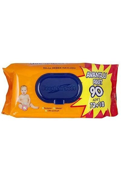 FRESHNSOFT Fresh'N Soft Wet Baby Towel 90 Covers X 4 Pieces