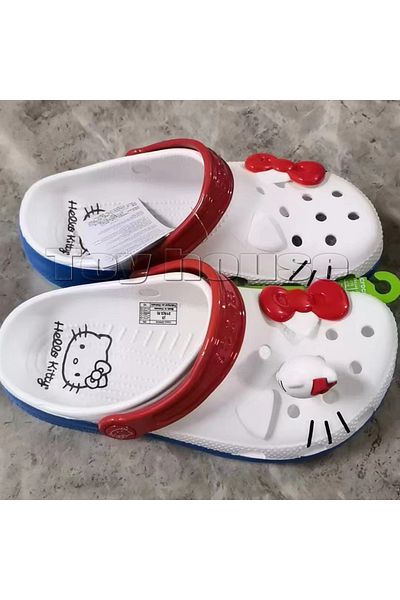 SANRIO C13-19.5cm Hello Kitty New Sanrio Hello Kitty Hole Sandals Slippers Kt Cat Sandals Kawaii Eva Anime