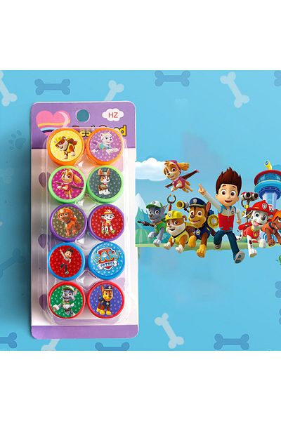 Choice Paw Patrol 10pcs 10pcs/set Paw Patrol Seal Stamp Cartoon Chase Marshall Rubble Skye Sanrio Action Fi