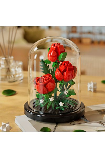 Choice 7233 Potted Building Block Simulation Succulent Bouquet Creative Puzzle Building Block Eternal Flowe