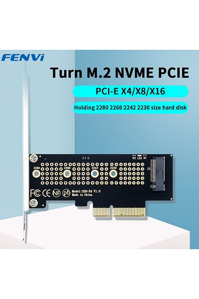 fenvi Pcie X4 M.2 Nvme To Pcie Adapter With Aluminum Ssd Heatsink 64gbps M.2 Ssd Gen4 Pcie4.0 X4 X8