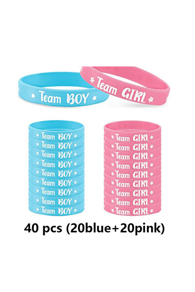 Choice 40 قطعة من أساور الكشف عن جنس المولود للأولاد والبنات لحفلات فريق العر...