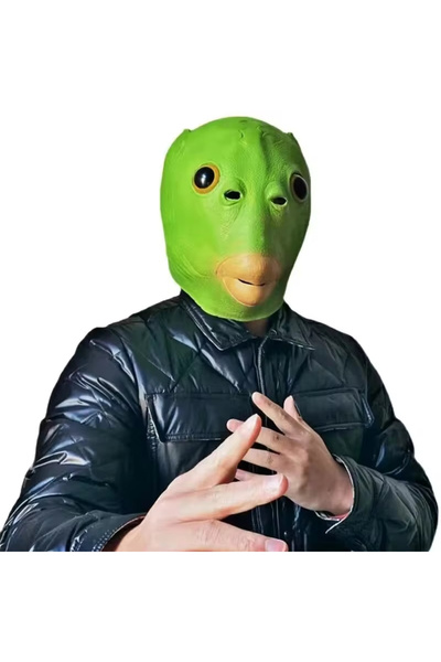 Choice C- WQ-0178 قناع رأس سمكة خضراء لعبة نحت رملي غطاء رأس سمكة خضراء غريب