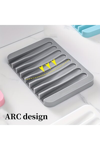 Choice Black 1 Pcs Self-draining Soap Dish,silicone Soap Holder,multifunctional No-punch Non-slip Storage R