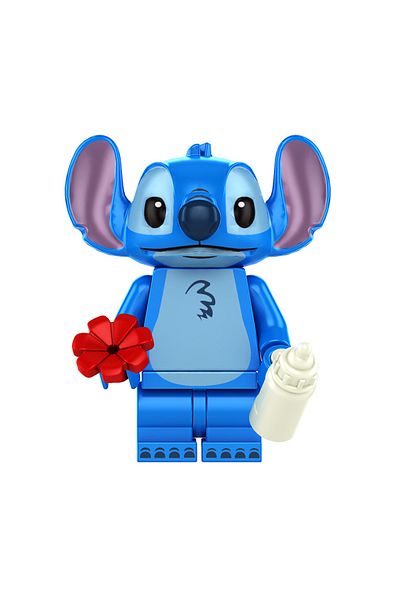 Choice 9 New Stitch Alien Cartoon Doll Building Blocks Kawaii Mini Action Figure Head Assembly Toys Childr.