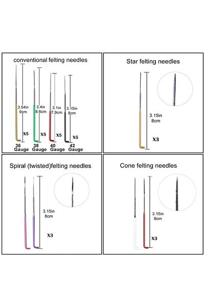 Choice Imzay 35 Pcs Felting Needles Kit Stainless Steel Wool Felt Tools Set Felting Pocked Needles Color...