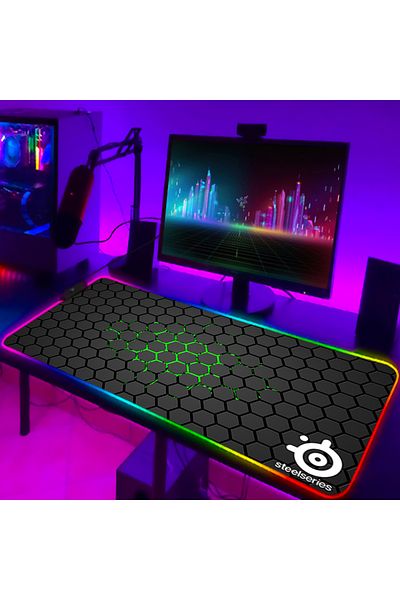 Laumango لوحة ماوس Rgb250x350x3mm Steelseries1 Rgb Xxl Steelseries Laptop Mat لوحة ماوس للألعاب بلوحة مفاتيح بإضاءة خلفية