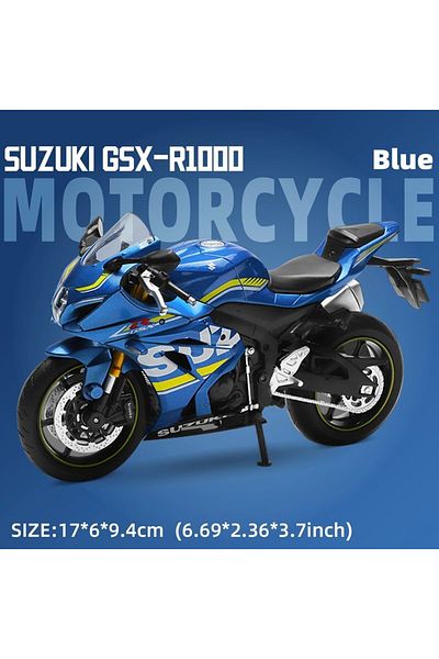 Choice نموذج دراجة نارية مصبوبة من طراز سوزوكي GSX1000 بمقياس 1:12 باللون الأزرق Cca - تصميم واقعي، مثالي لمحبي الدراجات النارية