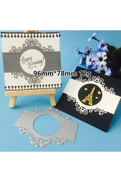 Choice 96x78mm Et-436 Circle Lace Metal Cutting Dies Stencils Die Cut For Diy Scrapbooking Album Paper Card