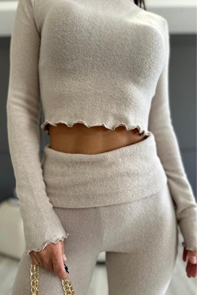 style of style Bel Katlamalı Yumoş İspanyol Pantolon