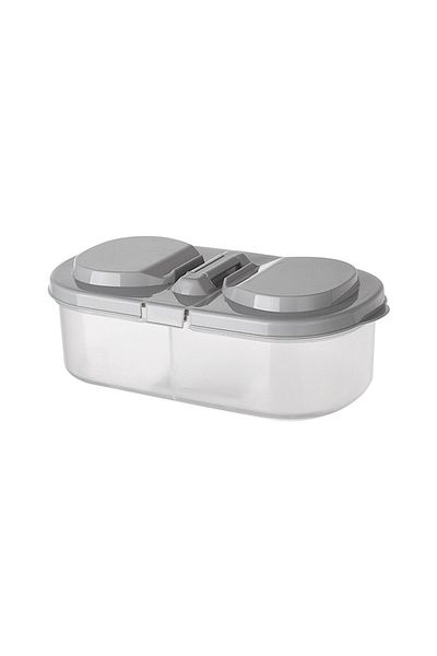 Choice Grey C1913a Double Compartment With Lid Food Dried Fruit Sealing Jar Multifunctional Kitchen Refrige