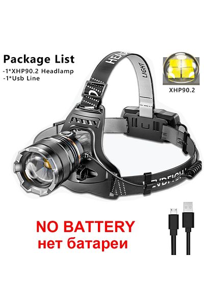 XIWANGFIRE XHP90.2 Super Powerful Headlamp Rechargeable Head Flashlight High Power Head Lamp 1000Meters Head...