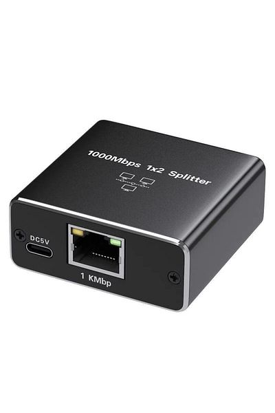 Choice Black 1 In 2 Network Splitter 1000mbps Rj45 Adapter Gigabit Converter Internet Ethernet 8p8c Extende