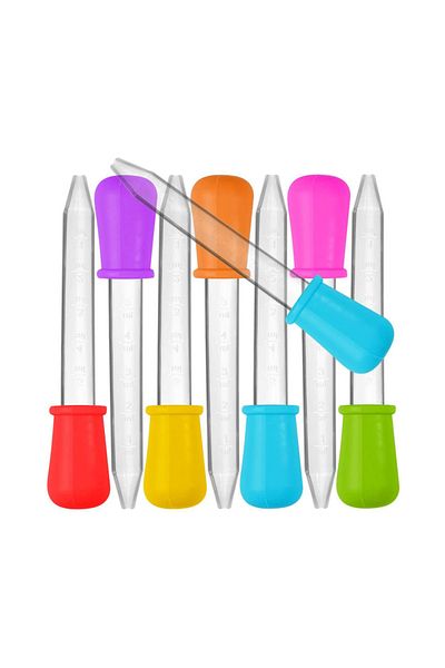 Choice 5pcs Color Random 5pcs 5ml Small Silicone Plastic Pipette Dropper Feeding Medicine Liquid Eye Ear Pi