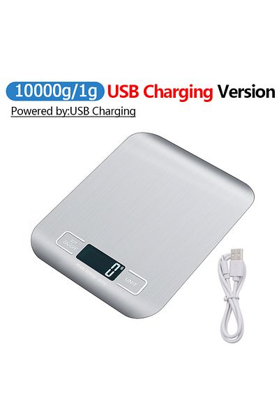 Choice B2 10kg-usb Charging 5kg/10kg Digital Kitchen Scale Lcd Display Stainless Steel Electronic Scales Ho