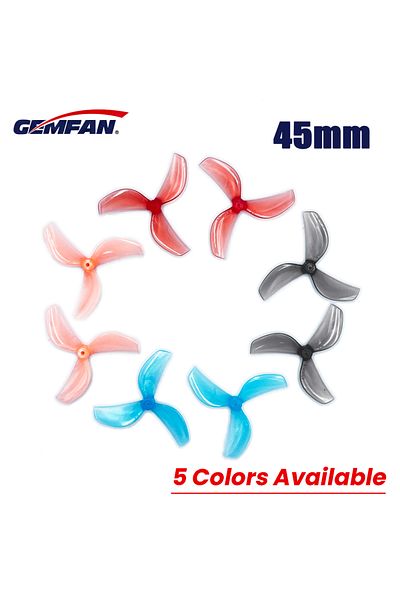 Choice 4Pairs Gray 1.5mm 8PCS Gemfan 45mm 3-Blade PC Propeller T-Mount 1mm 1.5mm 0805 Motor For FPV RC Free