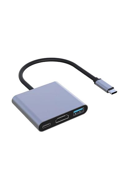 Choice Space Gray Usb C Hub 3in1 Type C 3.0 To Hdtv-compatible Docking Station Pd Fast Charge 4k Hdtv Adapt