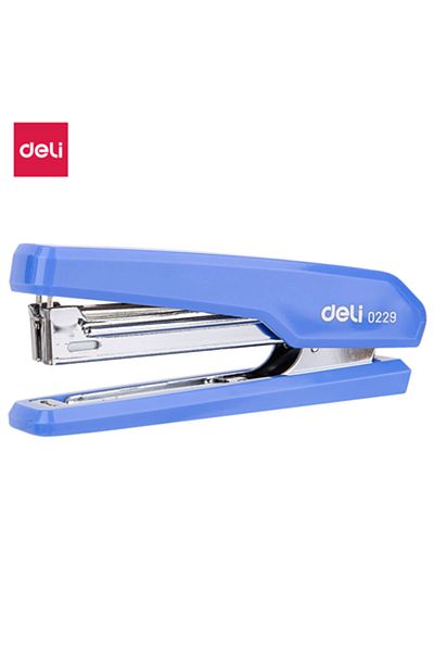 Deli Blue Stapler 10 # Durable Stapling Machine Metal Structure Paper Binding Tools Office Supplies