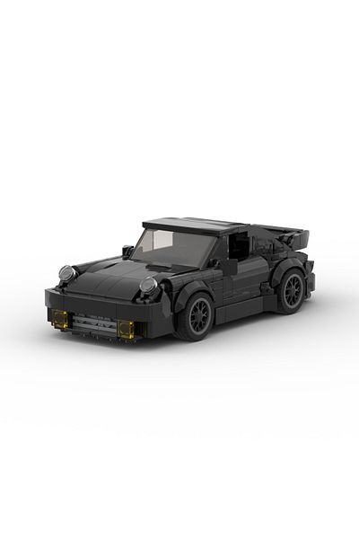 Choice Porsche Black Bird Moc-black Bird (930)turbo Racing Sports Car Vehicle Speed Champion Racer Building