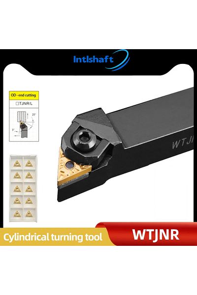 Intlshaft WTJNR2020K16 WTJNR 1616H16 WTJNR2525M16 External Triangul Turning Tool Holder TNMG Carbide Insert...