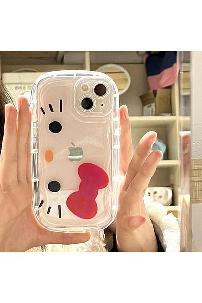 Miniso For iPhone 14 Sanrio Hello Kitty Phone Case For iPhone 16 15 14 13 12 11 Pro Max MINI Transparent Ai