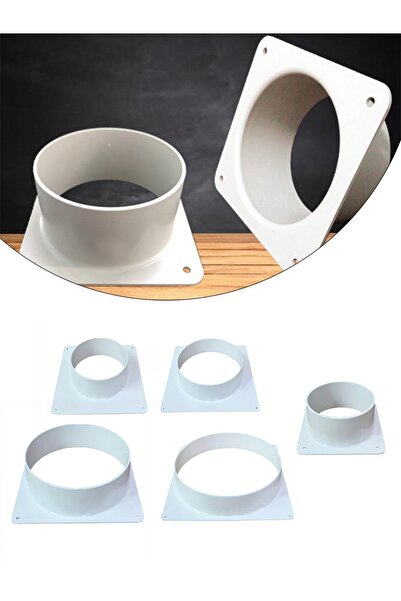 LEENKEA موصل قناة تهوية 150 مم شفة أنبوب تهوية مستقيم أدوات قنوات بلاستيكية ل...