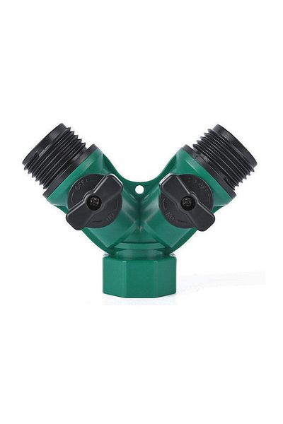 Choice Set B 2 Way Garden Hose Splitter Garden Hose Connector With Faucet Watering Shut Off For Landscaping