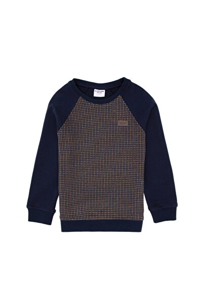 U.S. Polo Assn. سويت شيرت للأولاد بياقة دائرية من إنديجو 50290766-VR028