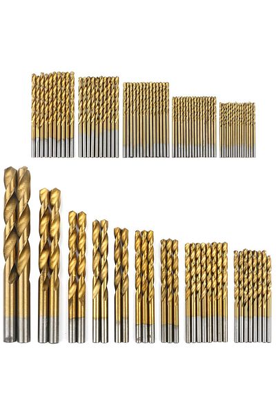 Choice 99pcs 99pcs 1.5mm - 10mm Titanium Coated Drill Bits Hss High Speed Steel Drill Bits Set Tool High Qu