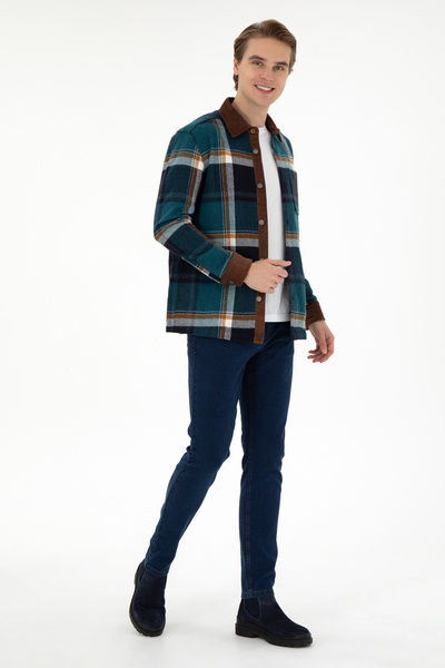 U.S. Polo Assn. Erkek Koyu Yeşil Uzun Kollu Gömlek 50291252-VR079