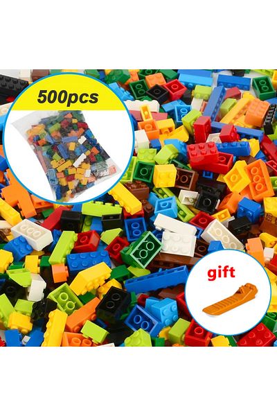 Adoowoo Boy 500 Pcs Hot 1000 Pieces Building Blocks City Diy Creative Bricks Bulk Model Figures Educational