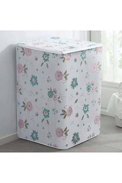 Choice 60x63x87 سم غطاء غسالة PEVA مطبوع عليه 1 غطاء غبار ناعم مقاوم للماء متعدد الوظائف للاستخدام المنزلي