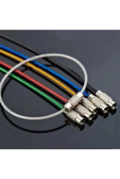 Choice عشوائي - 5 قطع 5 قطع ملونة EDC سلسلة مفاتيح من الفولاذ المقاوم للصدأ ح...