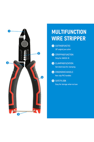 Choice Black and Red Automatic Stripping Cutter Wire Stripper Pliers Cable Wi...