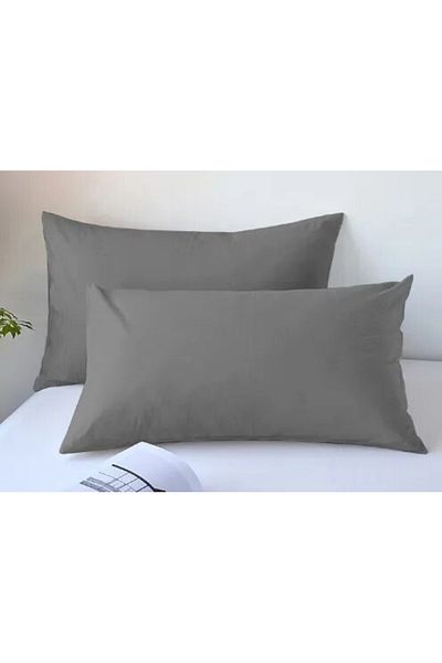 Choice Grey 2pcs Brushed Pillowcase, Soft Breathable Pillowcase, Premium Quality Pillow Covers For Bedroom