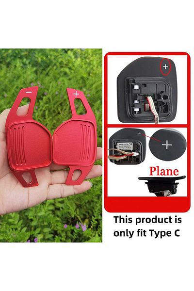 Choice For Type C Red 2024 New Car Steering Wheel Dsg Shift Paddle Extension Stickers For Seat Alhambra Ate