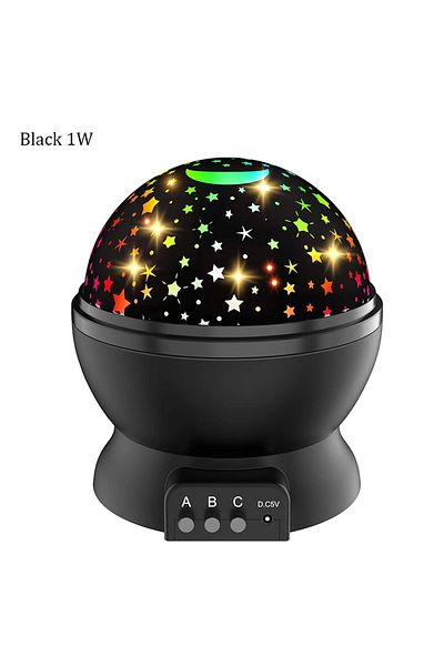Choice 1w Black Star Projector Night Light Lamp Fun Gifts For Girls And Boys Rotating Star Sky Moon Led Lig