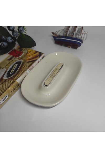 RAMDET Olive and Wooden Detailed Breakfast Plate - Presentation Serving