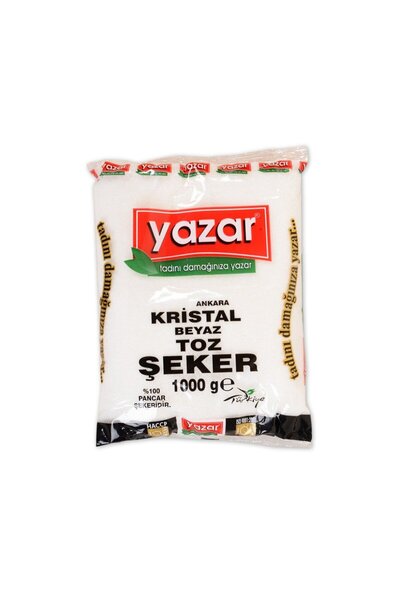 YAZAR 1kg Kristal Toz Şeker